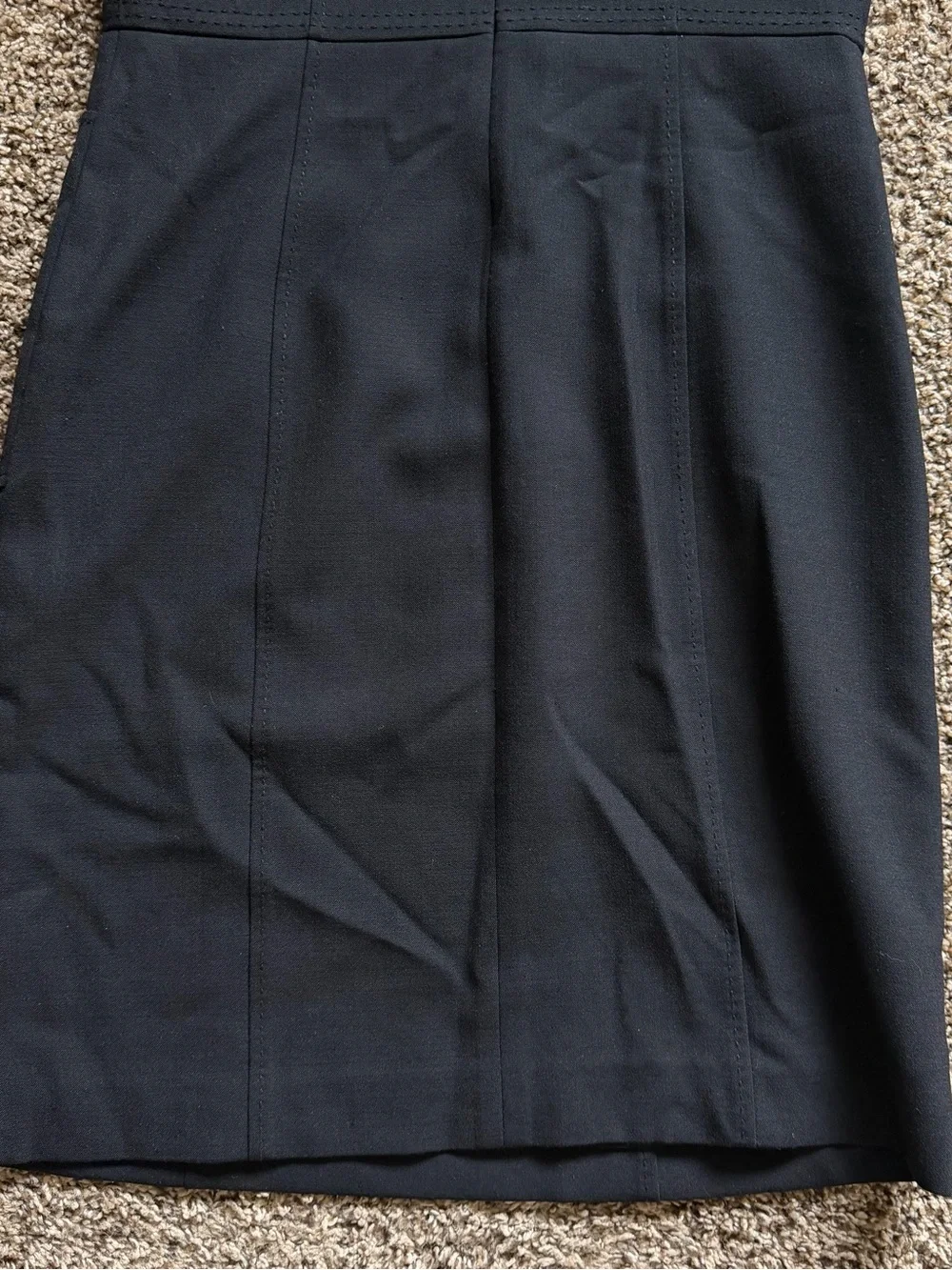 Tory Burch Petra Double Crepe Black Wool Blend Sleeveless Women Size 8